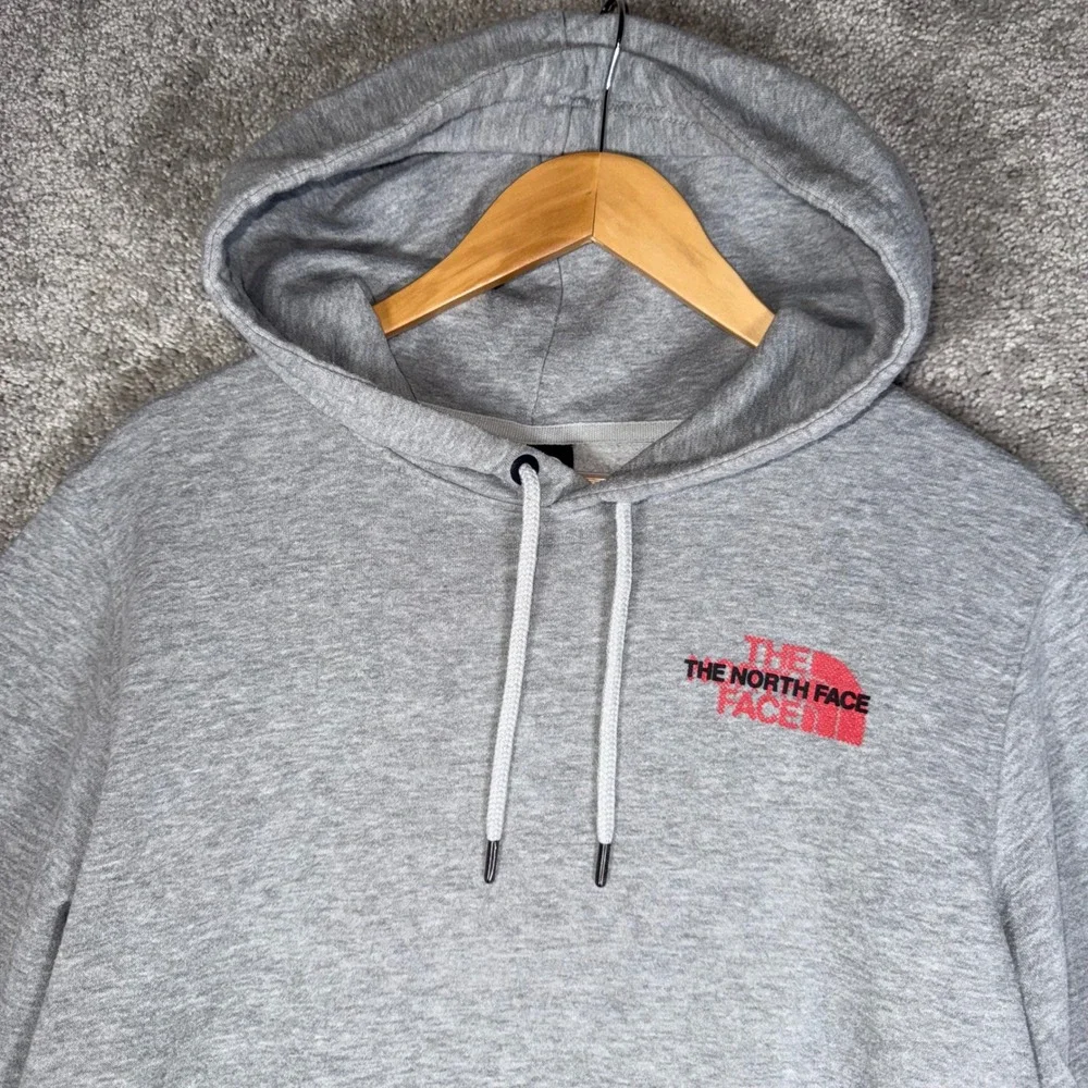 The North Face Men's S Hoodie Pullover Gray Logo Casual Pullover Sweatshirt‎